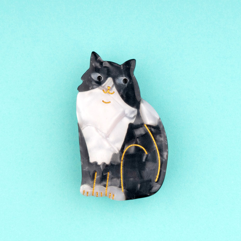Barrette Chat noir et blanc Coucou Suzette – vue produit
