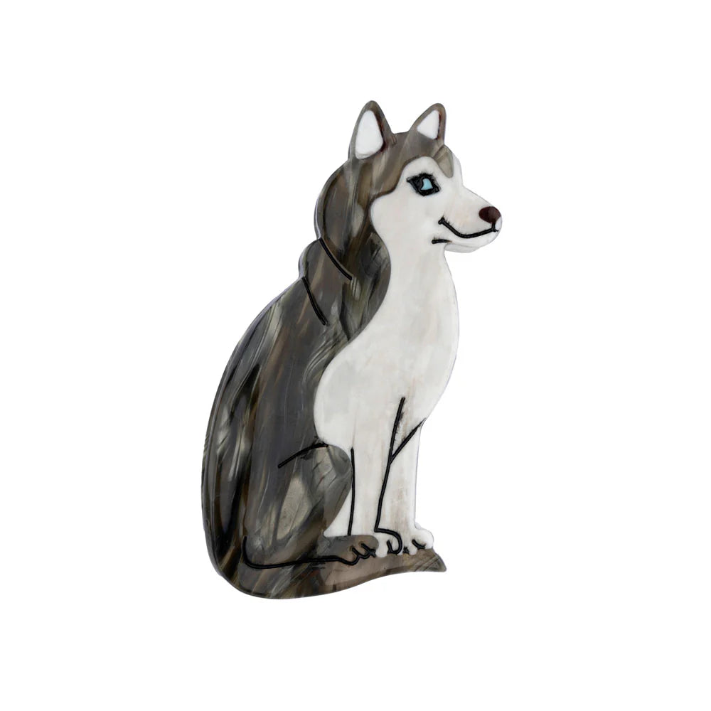 Pince à cheveux chien Husky