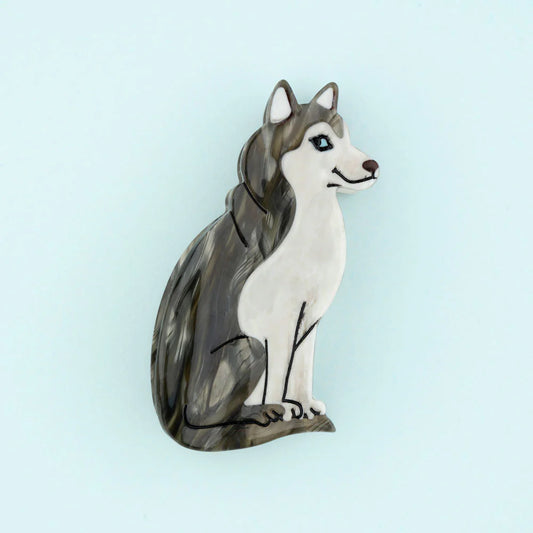 Pince à cheveux chien Husky