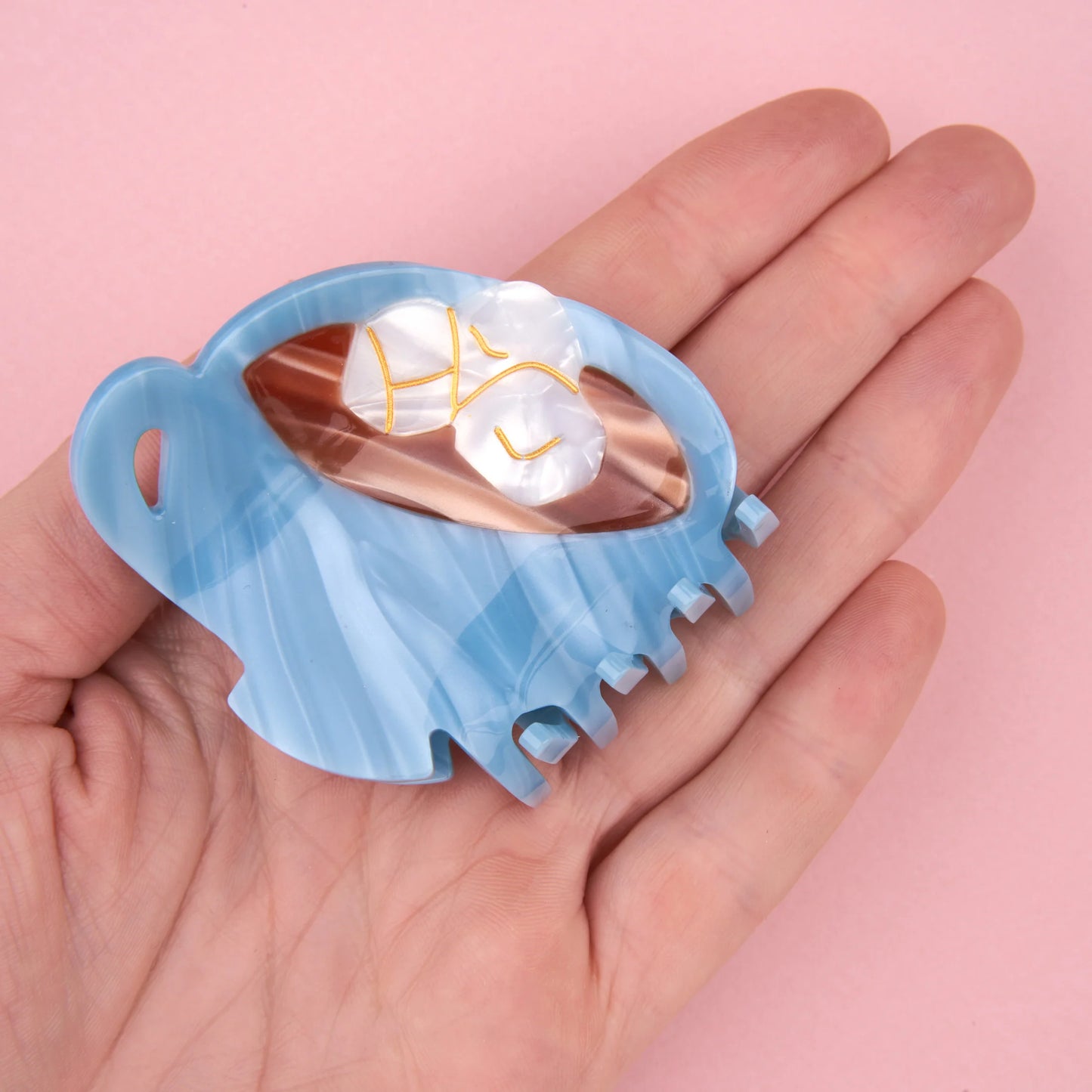 Pince à cheveux chocolat chaud