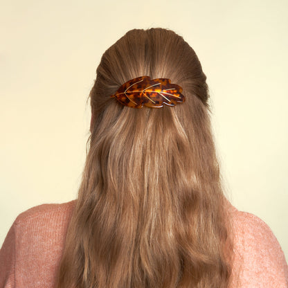 Barrette XL Feuille Coucou Suzette vue produit
