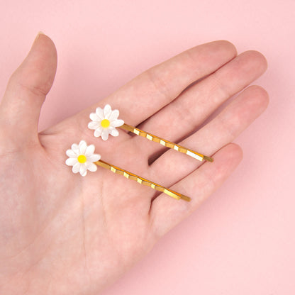 Duo de barrettes fines Pâquerettes Coucou Suzette – vue produit