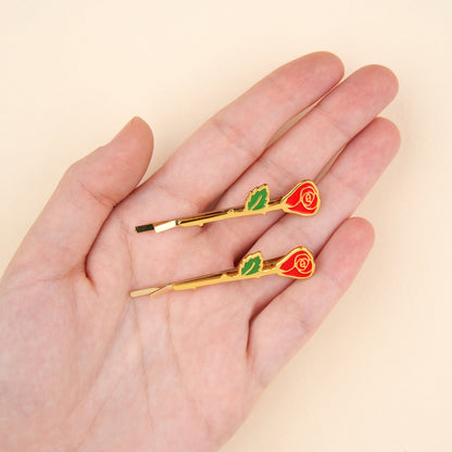 Duo de barrettes fines Roses Coucou Suzette vue complémentaire 5
