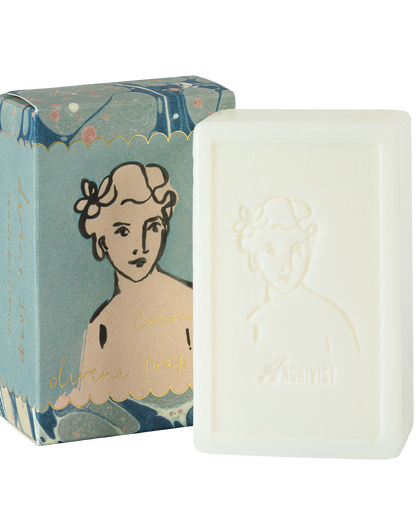 Savon Noix de coco bleu et boîte illustrée Archivist Gallery