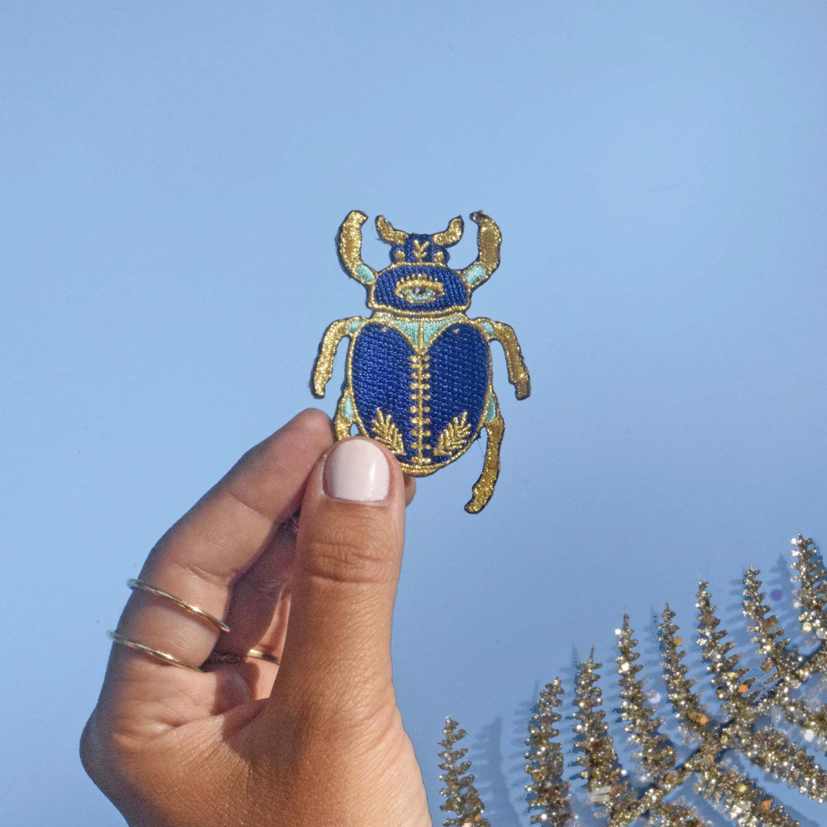 Patch thermocollant Scarabée gold Malicieuse - Patch thermocollant Scarabée gold Malicieuse