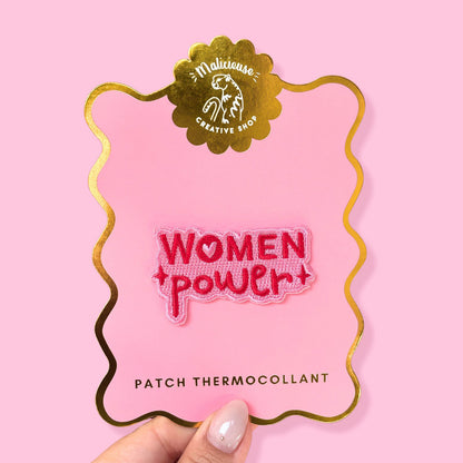 Patch thermocollant Women Power Malicieuse - Patch Women power sur packaging vue de face