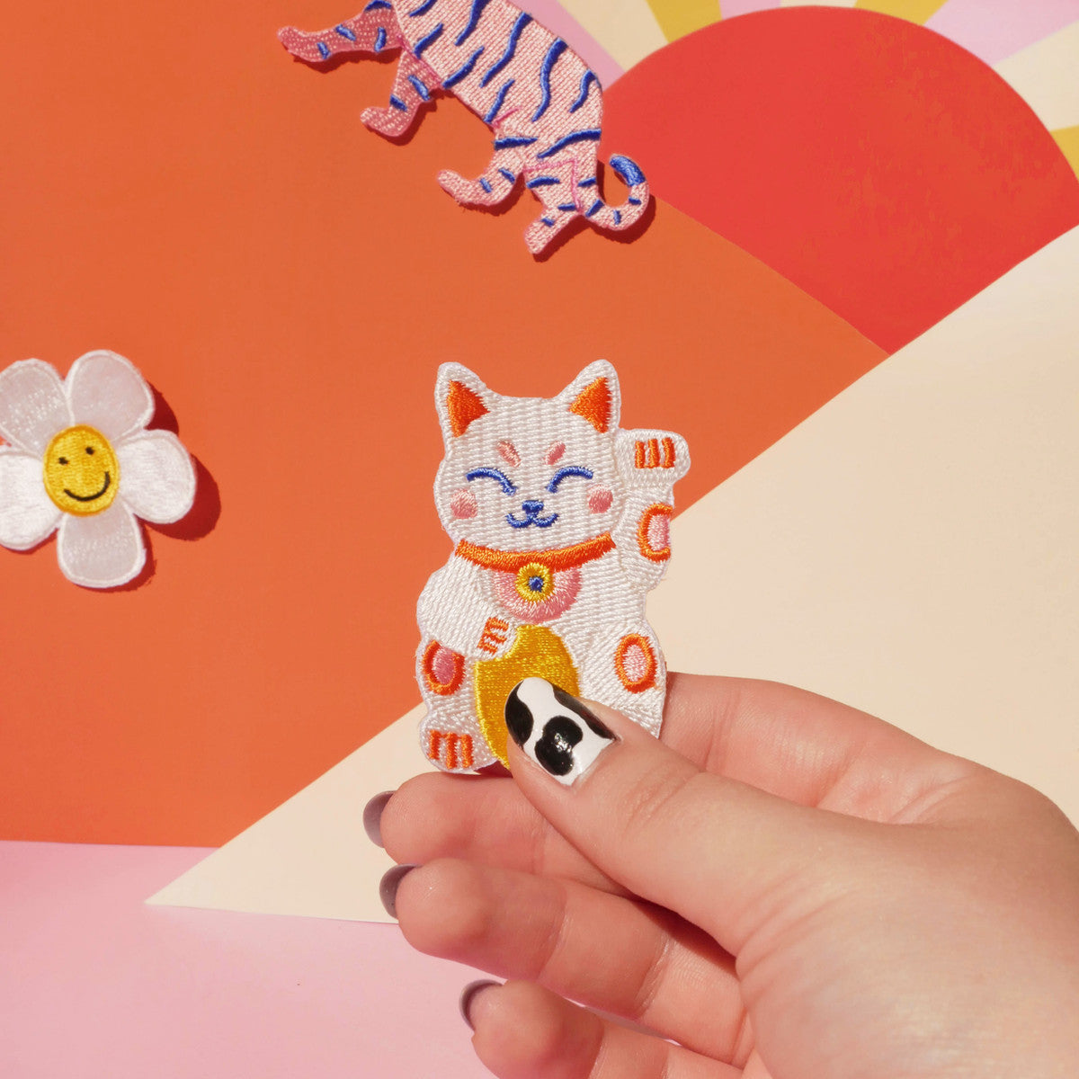 Patch thermocollant Lucky Cat Malicieuse - Patch thermocollant Lucky Cat Malicieuse