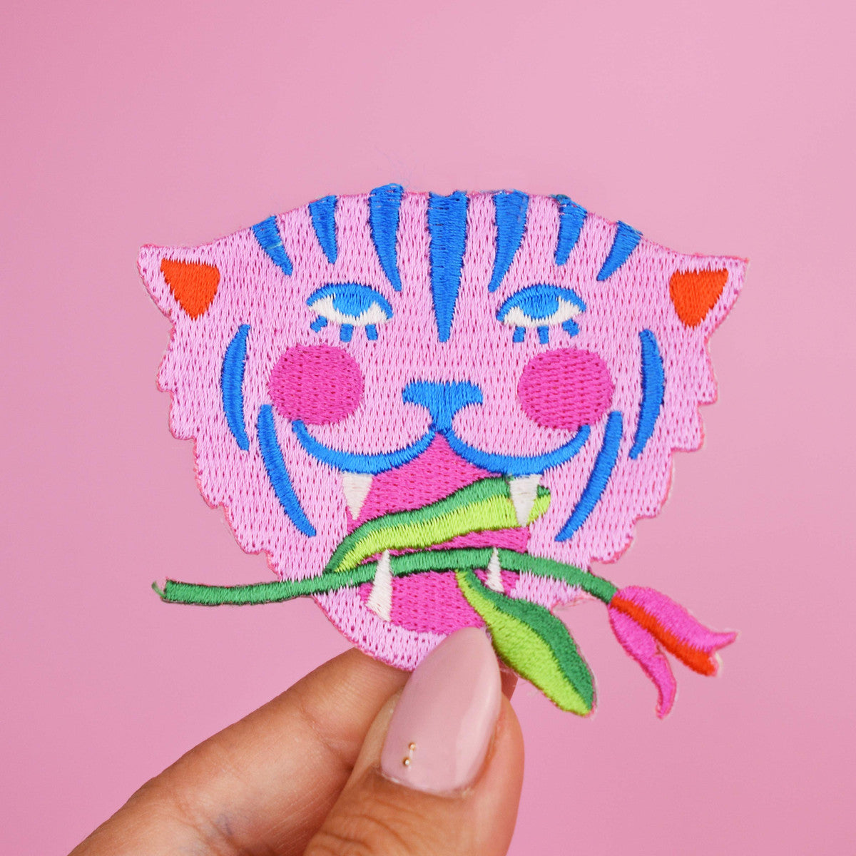 Patch thermocollant Tigre rose Limistic Malicieuse - Patch thermocollant Tigre rose Limistic Malicieuse