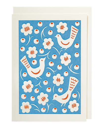 Petite carte Blue Bird Pattern Archivist Gallery