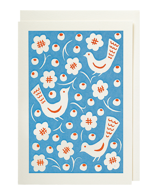 Petite carte Blue Bird Pattern Archivist Gallery