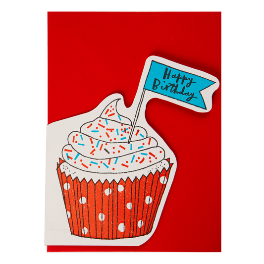 Carte découpée Cupcake Birthday Archivist Gallery, vue rapprochée du gâteau