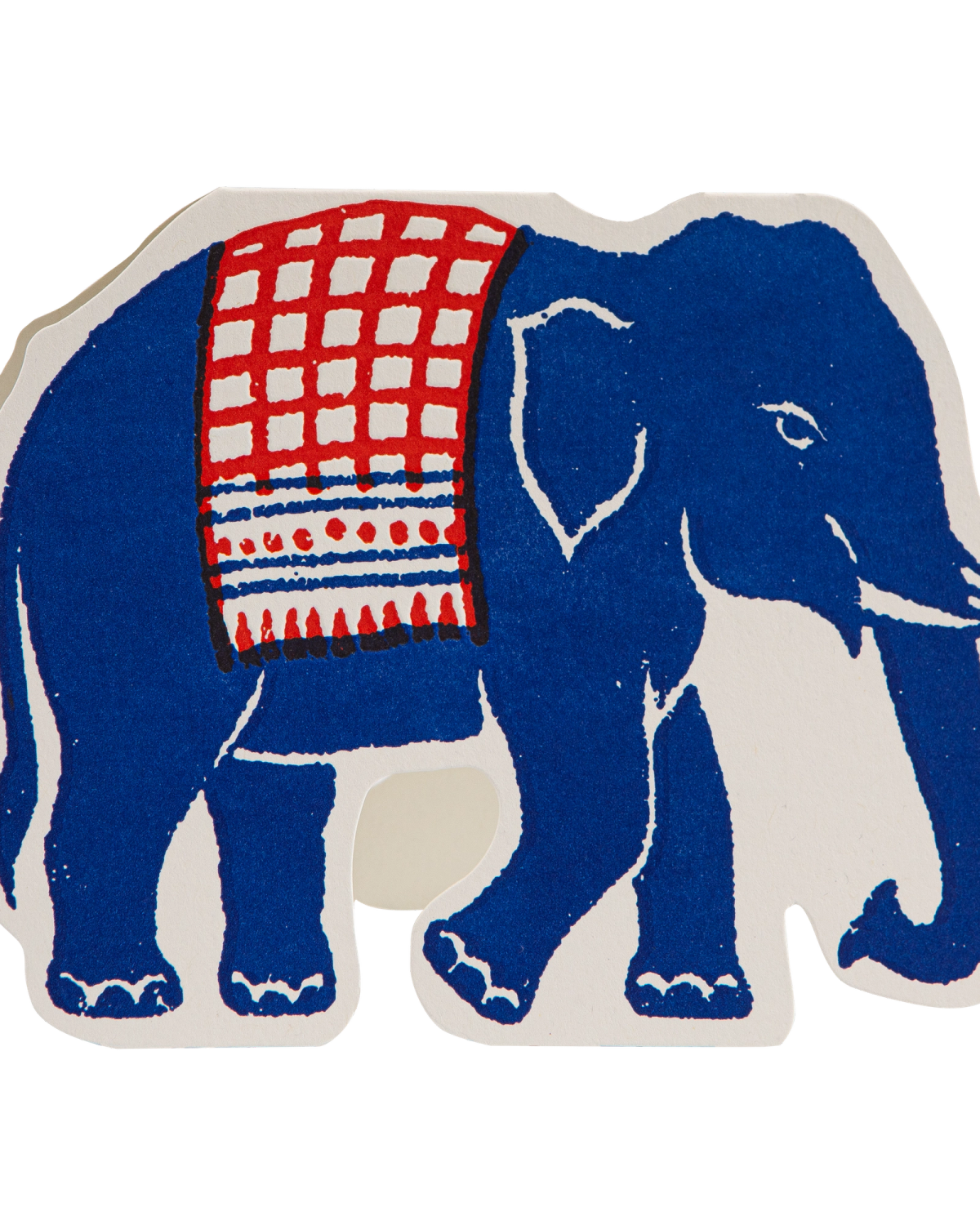 Carte découpée éléphant bleu Archivist Gallery