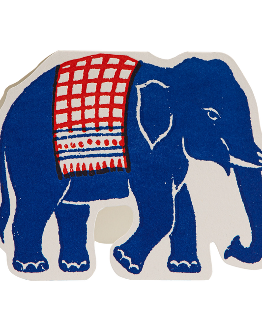 Carte découpée éléphant bleu Archivist Gallery
