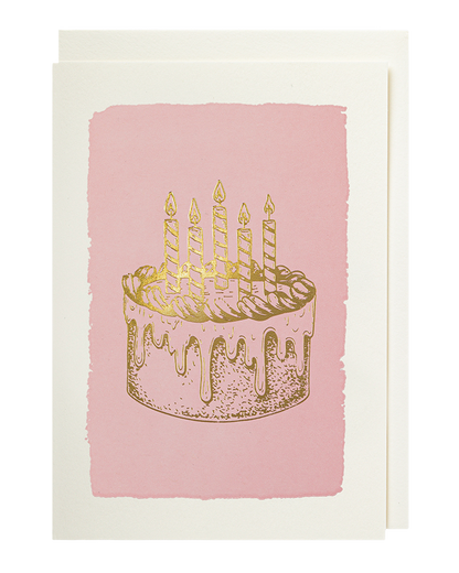 Petite carte anniversaire Gold Cake Archivist Gallery