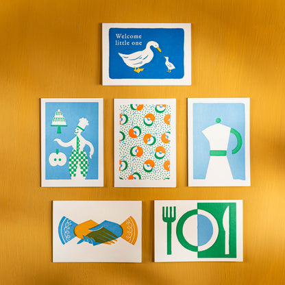 Carte Welcome Little One dans une composition verticale de cartes Archivist Gallery