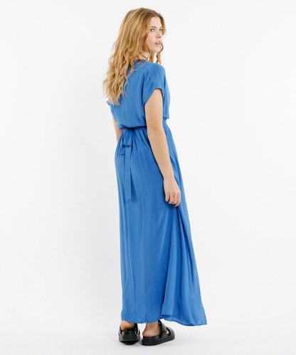 Robe longue Sila bleue Artlove vue de dos