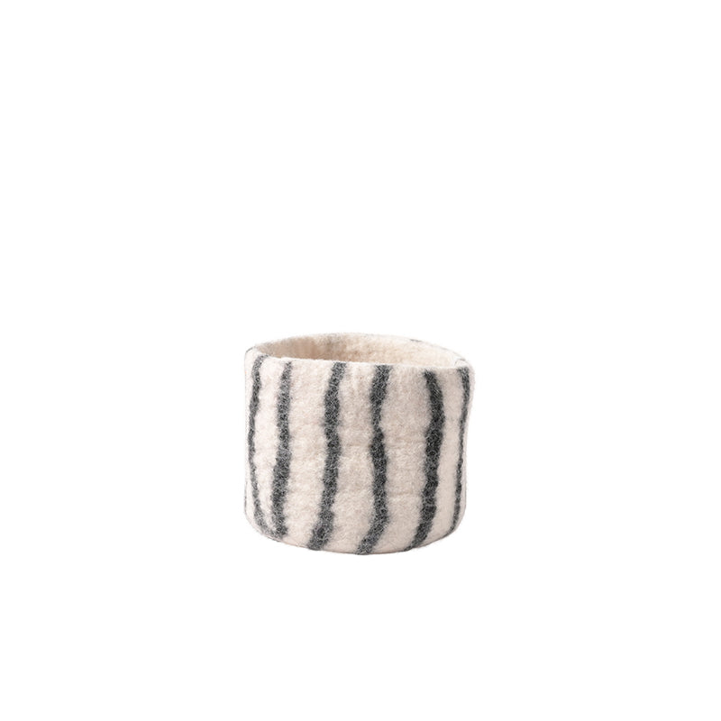 Cache-pot graphique Aveva 14 cm à rayures noires