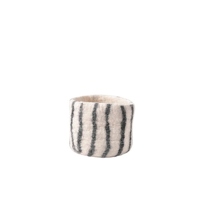 Cache-pot graphique Aveva 14 cm à rayures noires