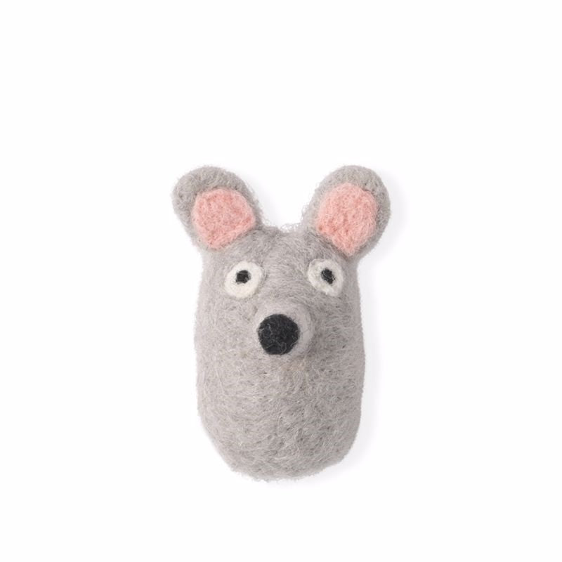 Souris en laine Aveva, vue du sujet sur fond blanc