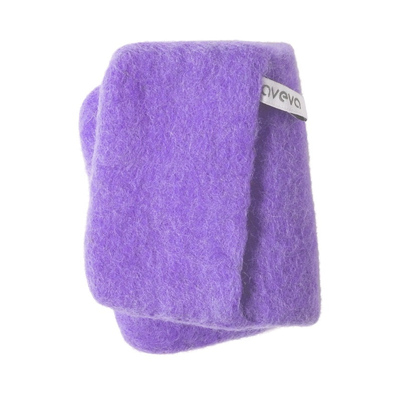 Manique Aveva en laine, coloris lilas, vue entière sur fond blanc
