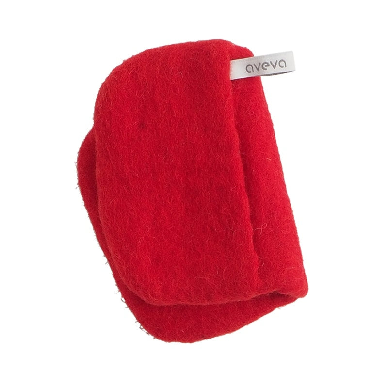 Manique Aveva en laine, coloris rouge, vue sur fond blanc