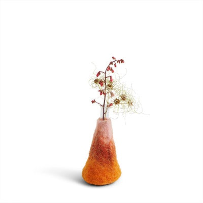 Soliflore Wool Vase Volcano taille M Aveva avec de petites fleurs