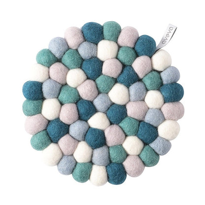 Dessous de plat rond Aveva 17 cm Aquarius en laine