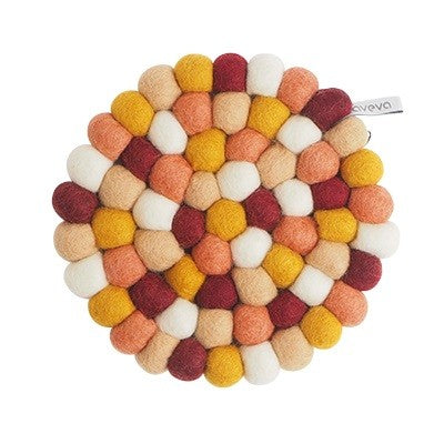 Dessous de plat rond Aveva 17 cm Indian Summer en laine
