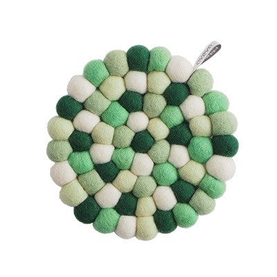 Dessous de plat rond Aveva 17 cm Jungle en laine