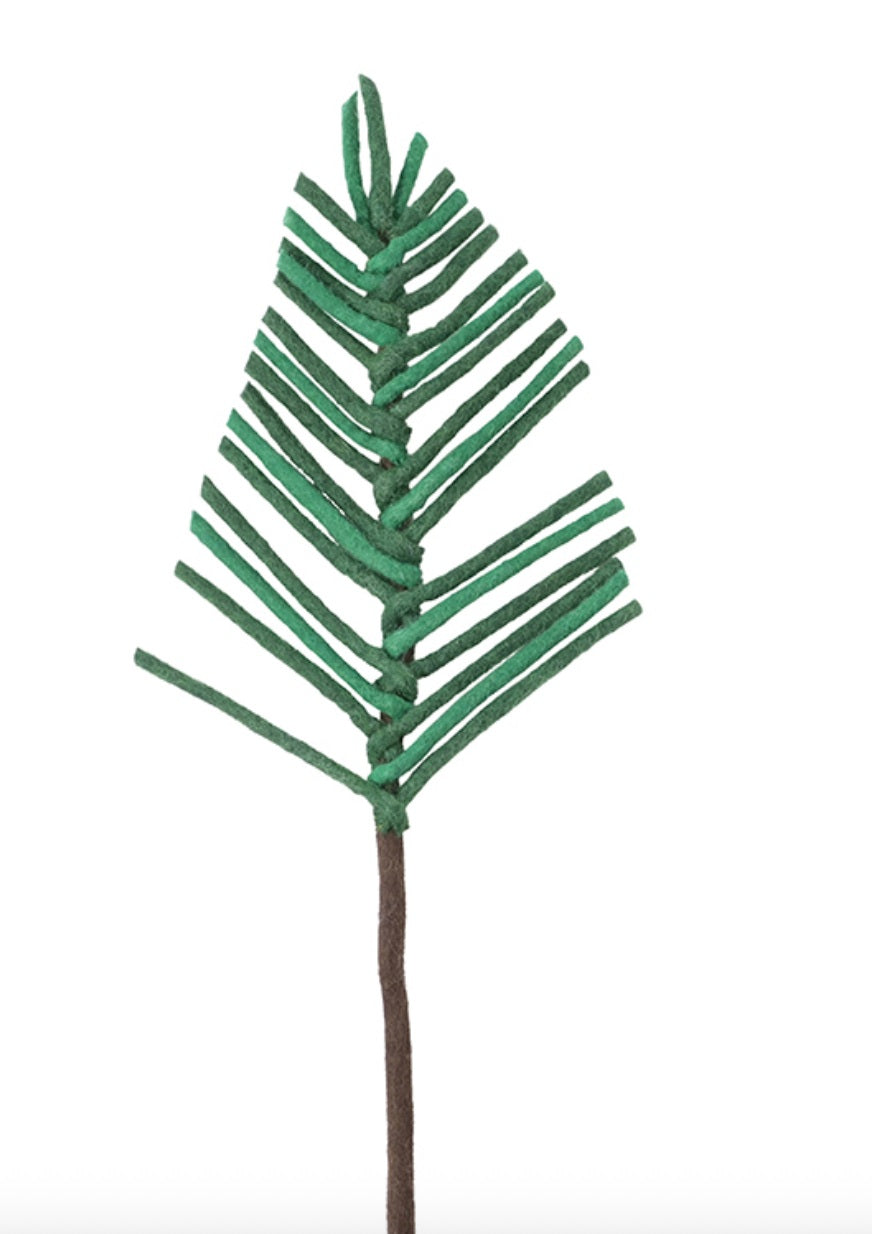 Branche de pin en laine – vue 1