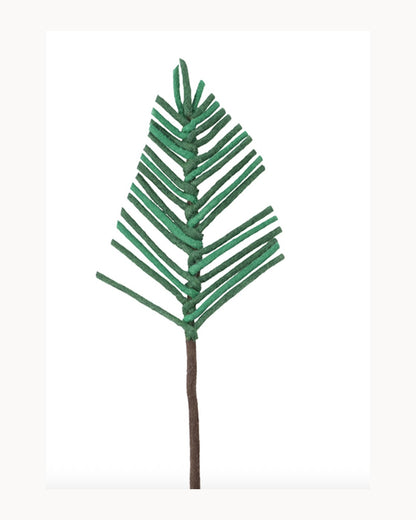 Branche de pin en laine – vue principale 4:5