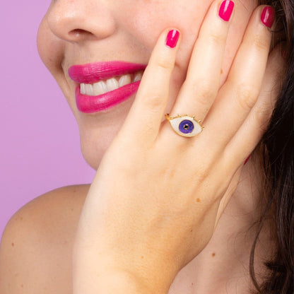 Détail de la Bague Humeur Oeil Coucou Suzette