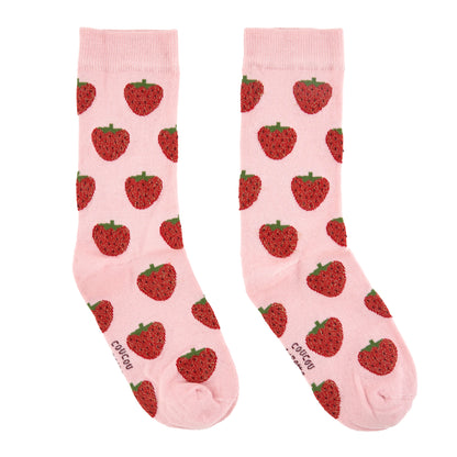 Détail Chaussettes à paillettes Fraise Coucou Suzette