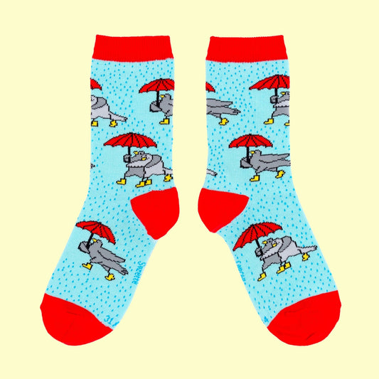 Chaussettes enfant Pigeons Parapluie Coucou Suzette vue produit