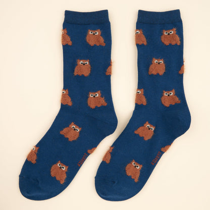 Chaussettes Hibou bleu marine Coucou Suzette – vue complémentaire 3