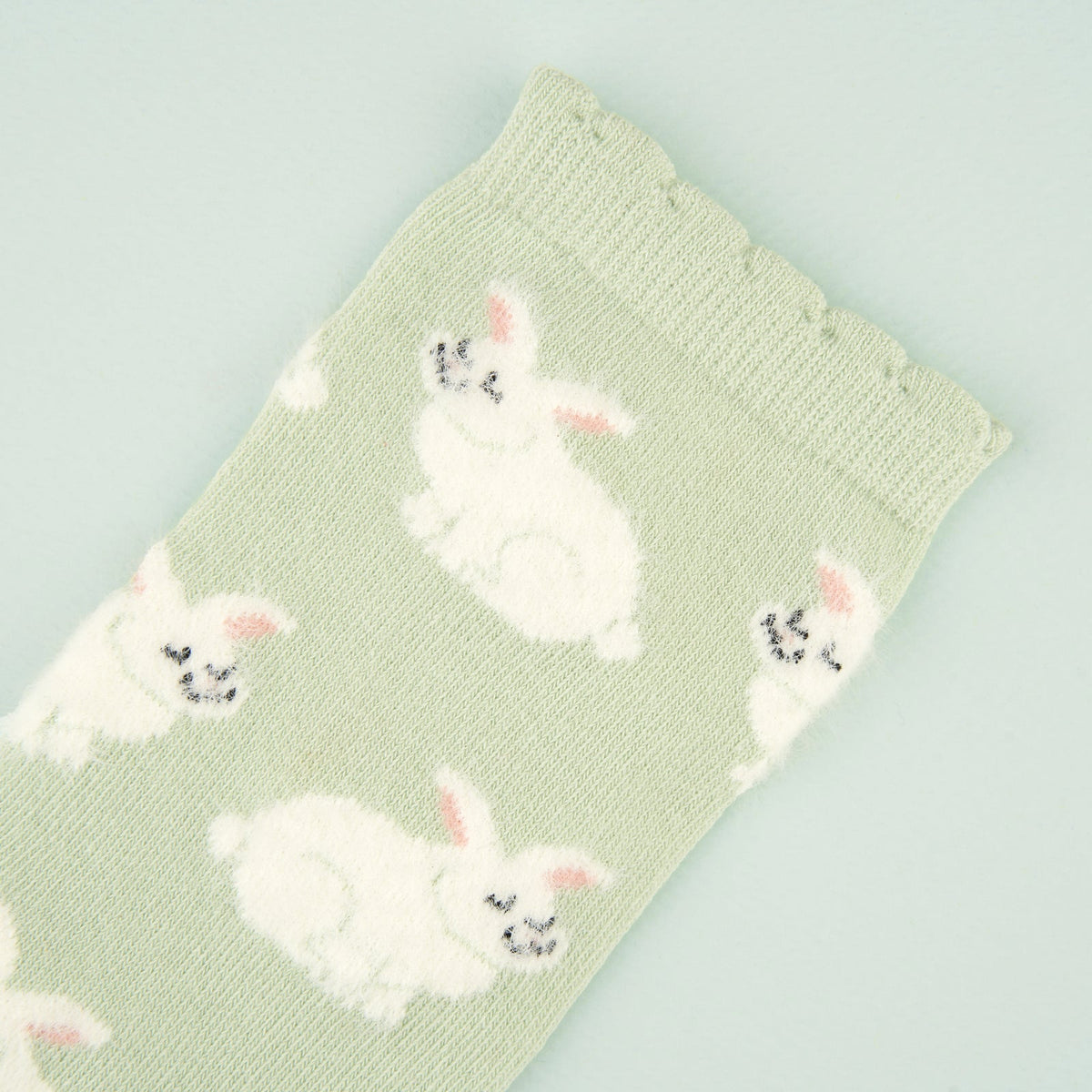 Chaussettes Lapin vert sauge Coucou Suzette – vue complémentaire 2