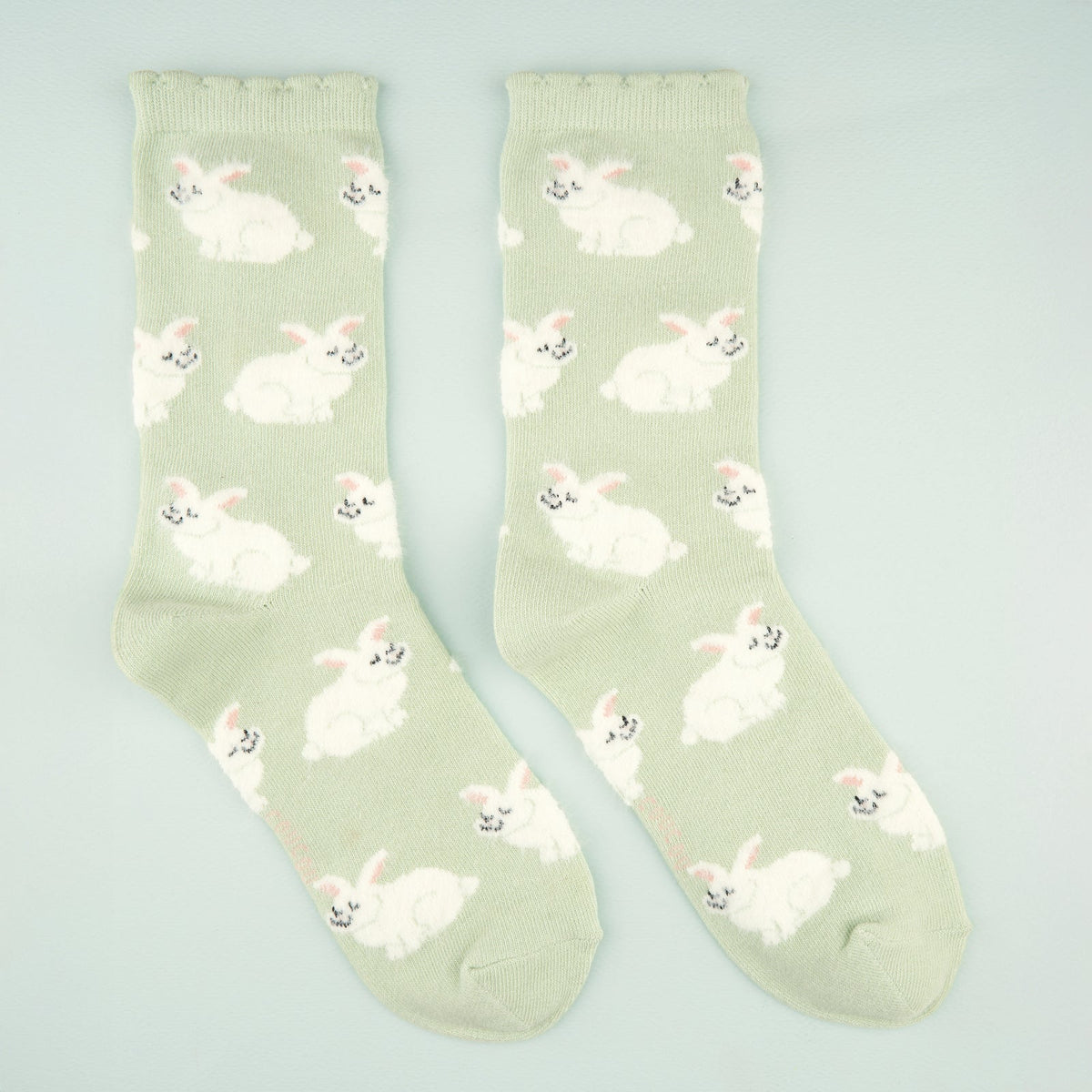 Chaussettes Lapin vert sauge Coucou Suzette – vue complémentaire 4