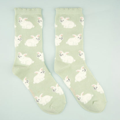 Chaussettes Lapin vert sauge Coucou Suzette – vue complémentaire 4