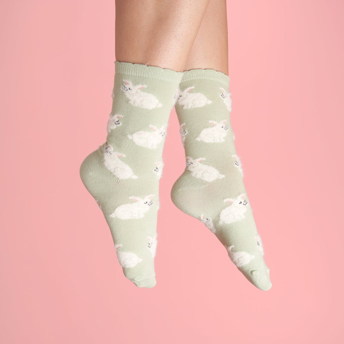 Chaussettes Lapin vert sauge Coucou Suzette – vue complémentaire 5