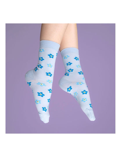 Chaussettes Myosotis Coucou Suzette porté