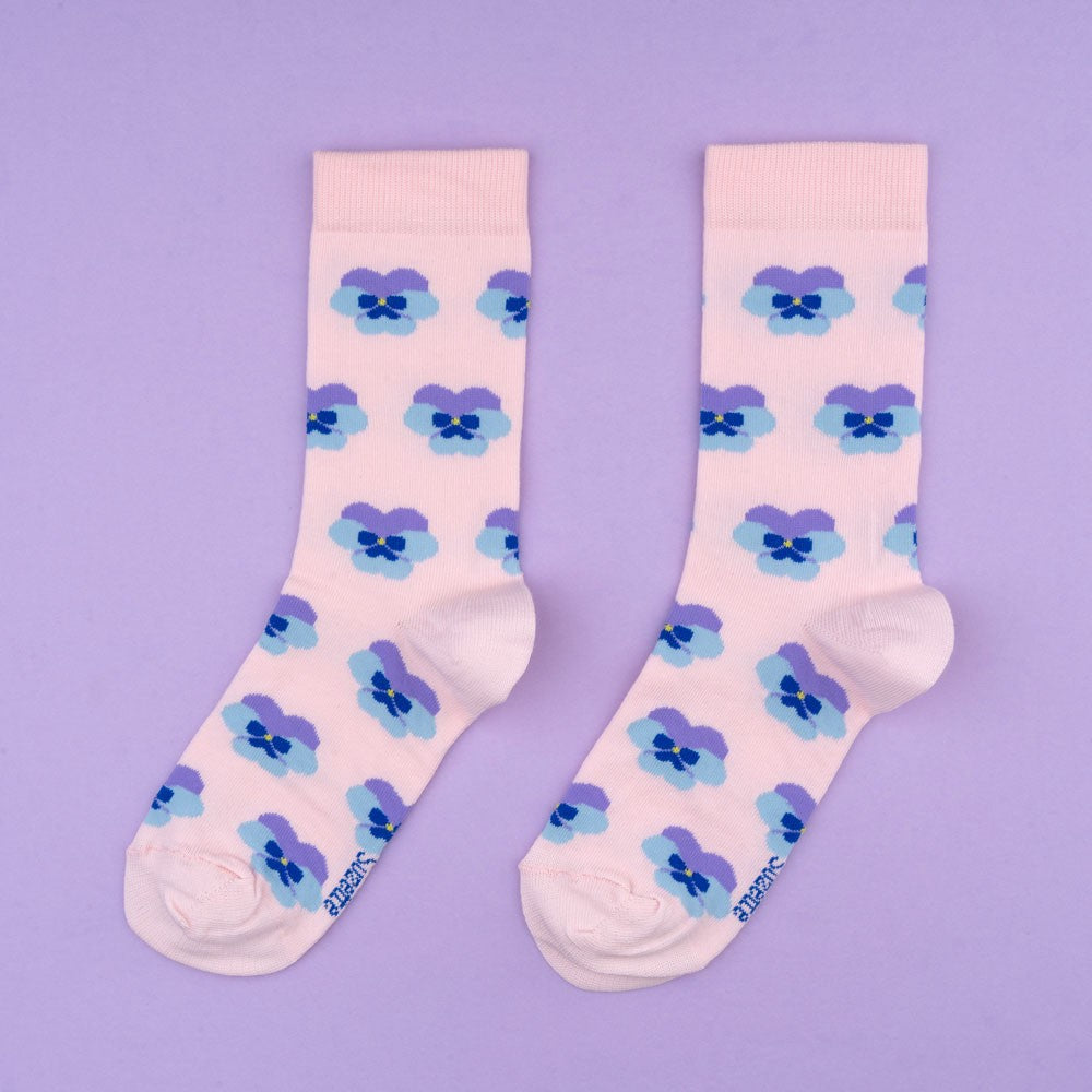 Détail Chaussettes Pensée Coucou Suzette