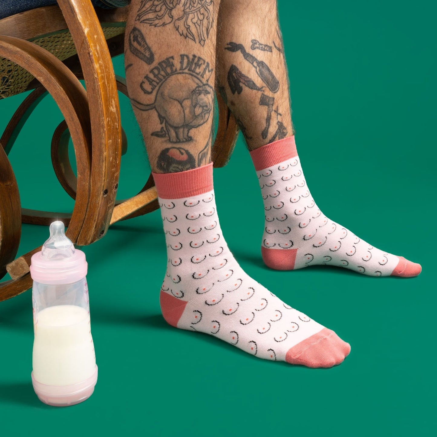 Chaussettes Seins blancs Coucou Suzette vue 4