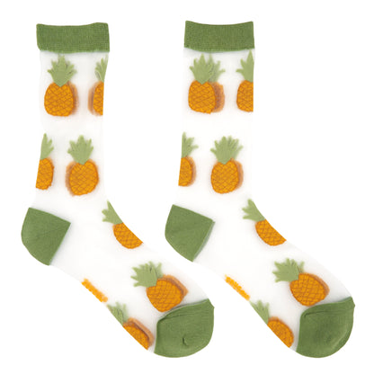 Chaussettes transparentes Ananas Coucou Suzette vue 5