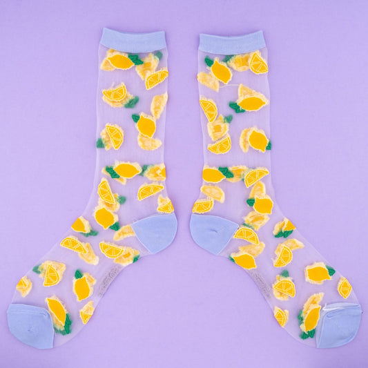 Chaussettes transparentes Citron Coucou Suzette vue produit