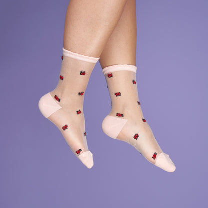 Chaussettes transparentes Coccinelle Coucou Suzette vue produit