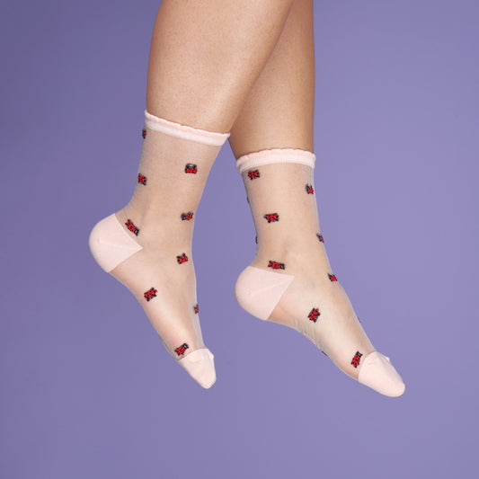 Chaussettes transparentes Coccinelle Coucou Suzette vue produit