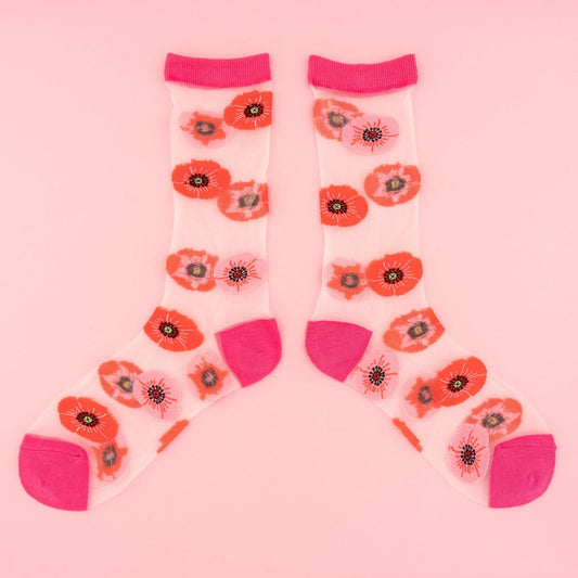 Chaussettes transparentes Coquelicot Coucou Suzette vue produit
