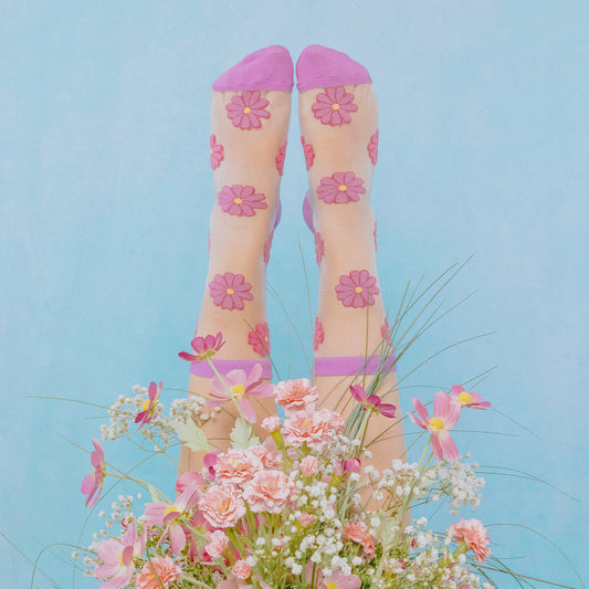 Chaussettes transparentes Cosmos Coucou Suzette vue produit