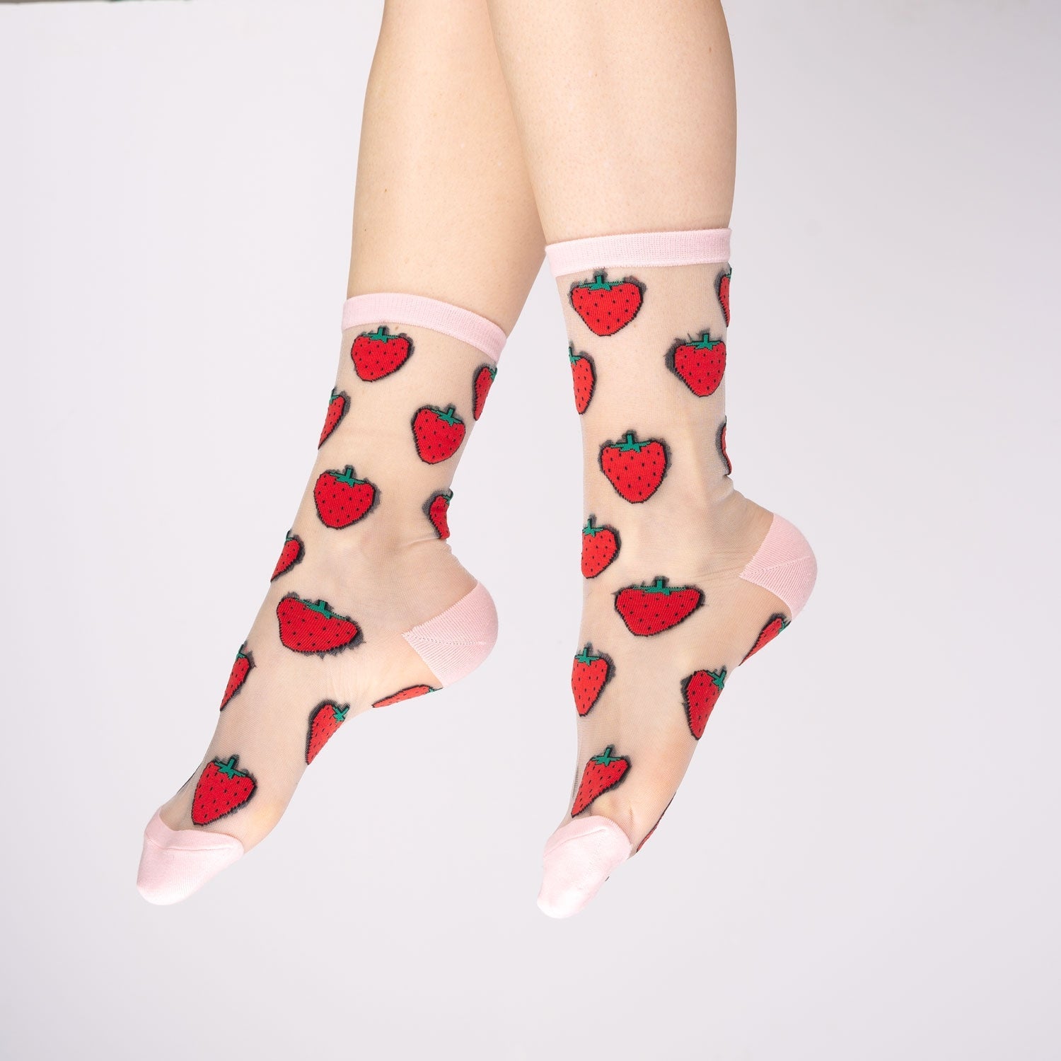 Chaussettes transparentes Fraise Coucou Suzette vue 3
