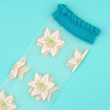 Détail Chaussettes transparentes Lys Coucou Suzette